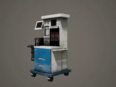 Anesthesia Machine Low-poly 3D model