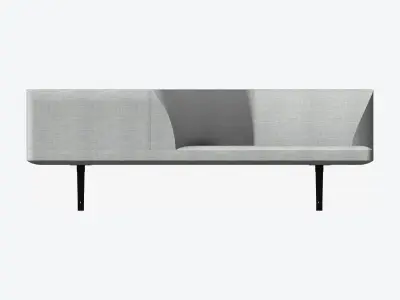 Seat - Bench - Worksmart - Backrest Crossover Low-poly 3D model