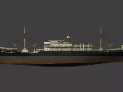 Varitime Vessels  The Historic Ship Amiral Latouche Treville Low-poly 3D model