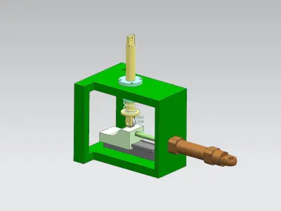 cam arbitrary variable speed linear mechanism motion simulation 3D model