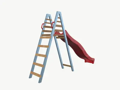 Wave Slide Board Low-poly 3D model