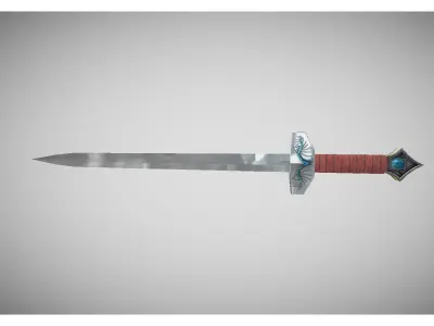 fantasy sword Free low-poly 3D model buy