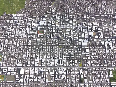 Hollywood - 3D City Low-poly 3D model