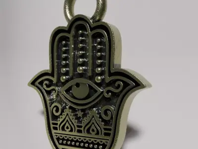 Fatima hand charm 3D print model