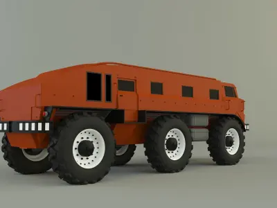 ZIL E167 military Vehicle 3D model