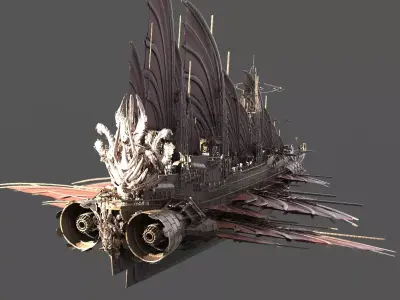 Samurai Airship Dragon Master 3D model
