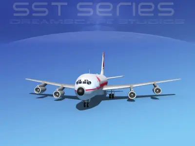 Boeing 707-320 SS Middle East Airlines 3D model