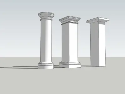 classic columns 3d model 3D model