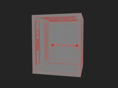 Elevator Cabin - High-Quality 3D Model Low-poly 3D model
