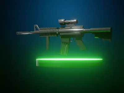 M4 Assault Rifle Free low-poly 3D model