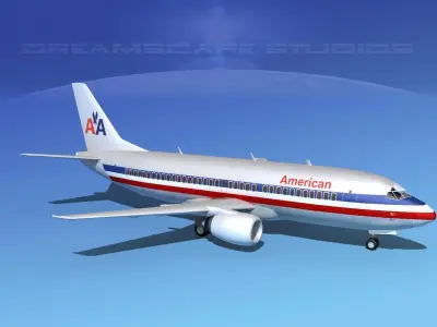Boeing 737-300 American Airlines 3D model