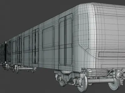 Metro train concept 3D model