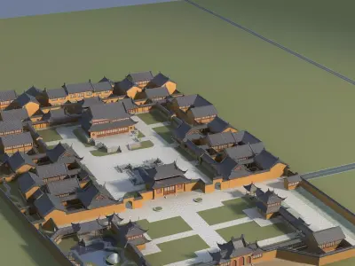 Chinese Style Architecture 3D model