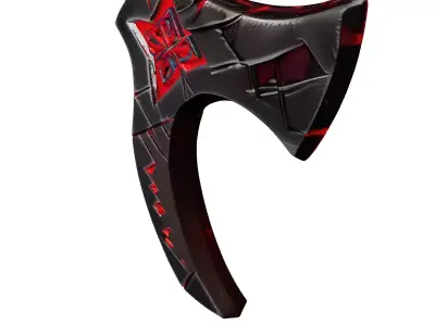 SciFi Fantasy Glowing Axe Head 3D model