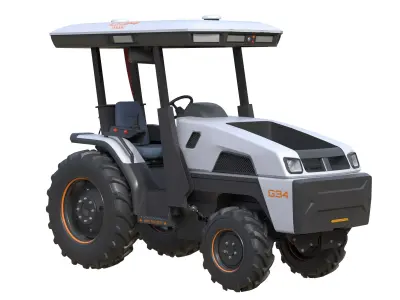 Monarch Electric Tractor Low-poly 3D model