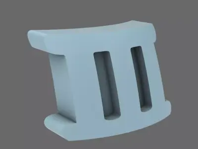 Space Knights V10B Standard Roman Numeral 03 Shoulder Symbols 3D print model