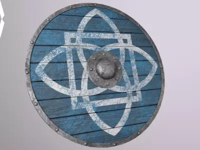 shield viking  02 game ready PBR 4k Low-poly 3D model