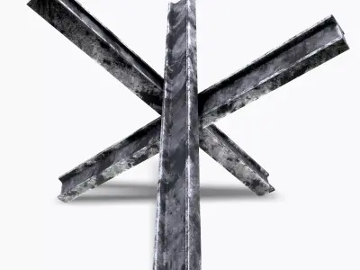 Military Barricade PBR Low-poly 3D model