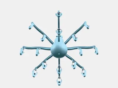PRESSA mini rotary dryer-16 clamps Low-poly 3D model