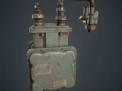 Gas Meter Low-poly 3D model buy