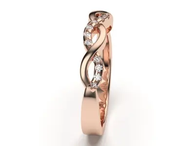 solitaire with ring sizes  8 part S42 3D print model