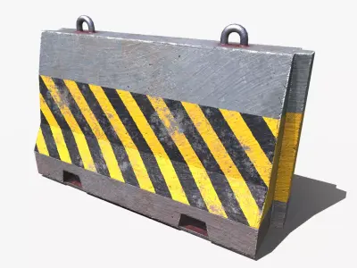 Cement Pier Low-poly 3D model