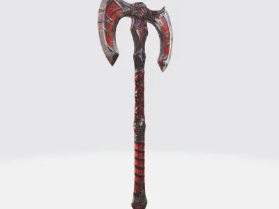 A medieval style battle axe 3D model