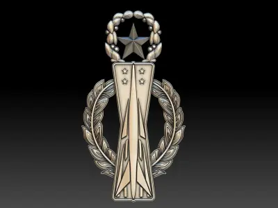 Missile Badge 3D print model