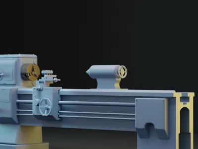 Old Lathe Machine Free 3D print model