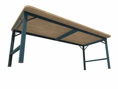 Workbench Low-poly PBR Free low-poly 3D model