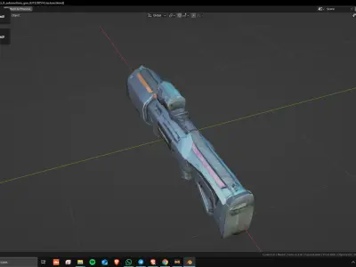 Sci-Fi Assault Rifle 05 Low Poly Game Ready Asset Low-poly 3D model