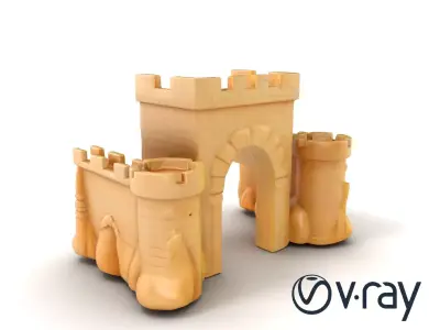 Underwater Archway Castle model pack Low-poly 3D model