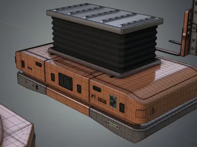 Industrial Robots Platforms 3D model