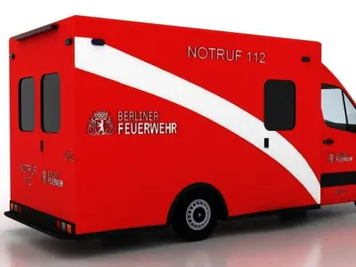 Mercedes Benz Sprinter Truck Germany Ambulance 3D model