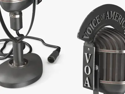  Voice of America Vintage Studio Microphone 