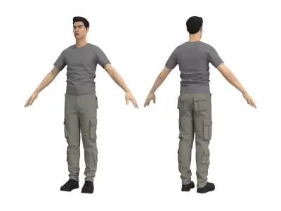 Cargo Pants and Shirt - Marvelous Designer 3D model