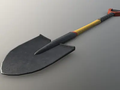 Shovel - Modern Low-poly 3D model