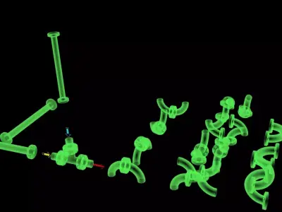 Pipe modular set 3D model