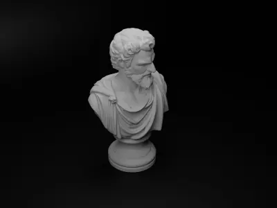 Modern Greek Soldier Bust Chess 3D print model buy