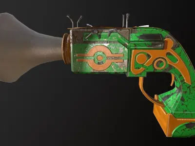 Trumpet Gun Low-poly 3D model