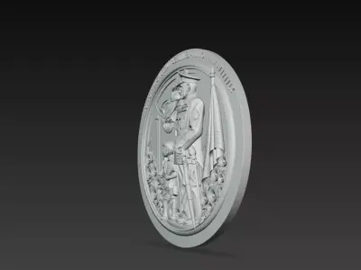 Military Tribute Relief Plaque Soldier Commemorative STL 3D 3D print model