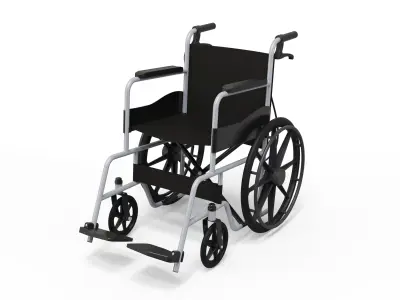 wheelchair  wheel chair  folded unfolded 3D print model