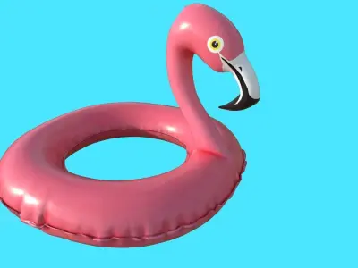 POOL FLOATS Low-poly 3D model