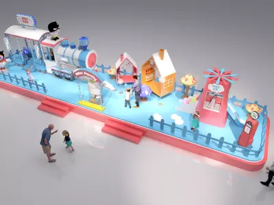 mall atrium booth 3D model