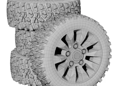 Land Rover Defender wheels 3D model