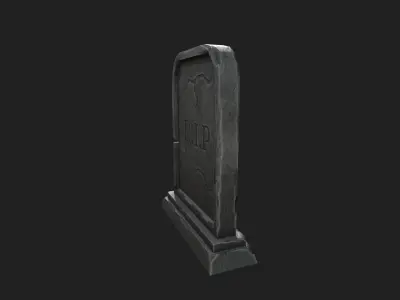 Gravestone Low-poly 3D model
