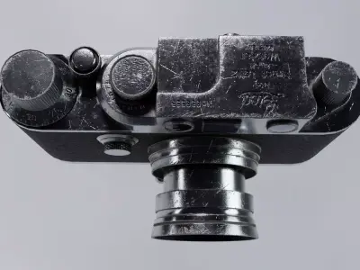 Vintage 35mm Rangefinder Camera - High Detail PBR Low-poly 3D model
