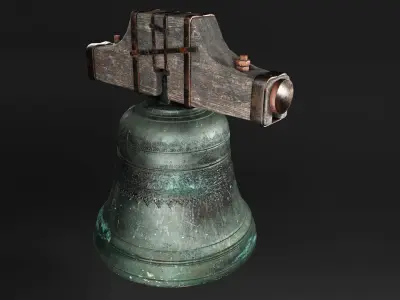 Old Church Bell Low-poly 3D model