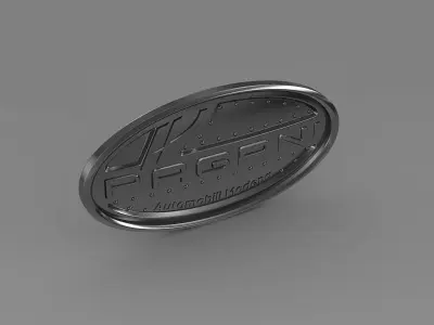 pagani logo 3D model by Sergey