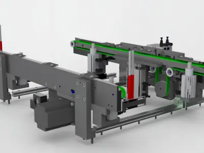 Variable pitch conveyor 3D model